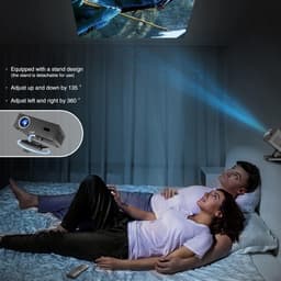 SnelShoppen - 4K Projector met Google TV, Native 1080p, AI-beeldverbetering, Autofocus, Slimme Beamer met Automatische Keystone-Correctie voor Thuisbi — thumbnail 4