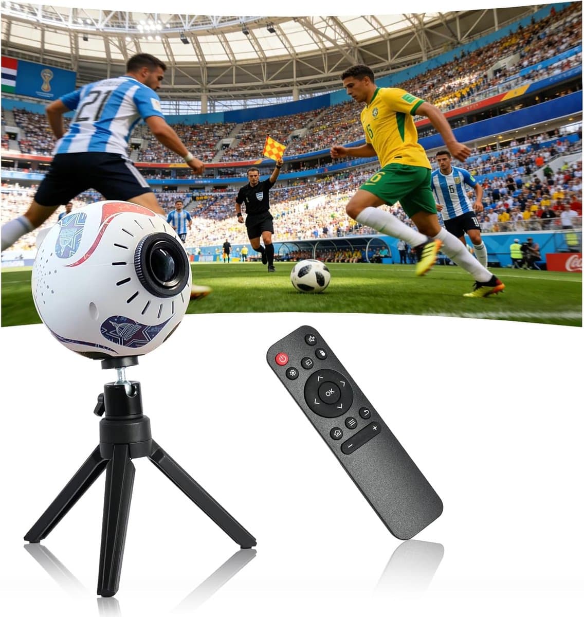 SnelShoppen - Mini-beamer 4K 1080P - Draagbare Projector voor Buiten - Ondersteunt Powerbank, WiFi 6, BT 5.4 - Ideaal voor Mobiele Telefoon, HDMI, PC — afbeelding 1