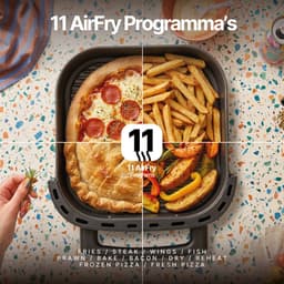 Seeger SpaceFry Airfryer XXL - 6L - Pizza tot 28 cm - 11 Programma's - PFAS-vrij - Voor 6 Personen - Kijkvenster - 80-230 °C — thumbnail 5