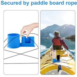 bekerhouders voor paddleboards, PP-materiaal, anti-kantelbescherming, kajakbekerhouder voor stand-up paddleboards, accessoires (blauw en rood) — thumbnail 5