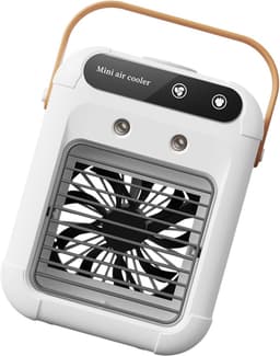 Draagbare luchtkoelventilator met twee snelheidsstanden, stille verneveling, 500 ml waterreservoir, USB-voeding, geschikt voor slaapkamers, bureaus, buiten en andere plaatsen. — thumbnail 5