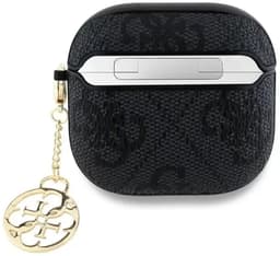 Guess Hoesje geschikt voor AirPods 4 / 5 | Premium Eco-leder en Duurzaam PC | met Charm | Robuust | Zwart — thumbnail 5