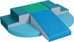 Set van 6 Schuimrubberen Klimblokken voor Kinderen: PU-leer Zachte Klimspeelgoed Speelset voor Kleine Kinderen - Montessori-speelgoed Grove motoriek Dubbele Ladderset(Modern) — thumbnail 1