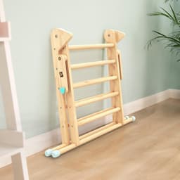 Toys Actieve tots indoor houten klimframe voor baby's en peuters, 1 jaar, Montessori Pikler Style klimdriehoek, babyspeelgoed, interactieve speelgym voor infants, 12 maanden — thumbnail 2