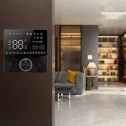 Slimme Thermostaatknoppen - Temperatuurregelaar - Verwarming Regelen - LCD Kleurendisplay - 88mm - Zwart — thumbnail 3