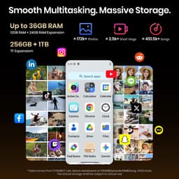 FOSSiBOT F116 Pro 5G Robuuste Smartphone - 4,0" IPS mini telefoon - 36 GB RAM - 256 GB ROM - Android 16 - 48 MP groothoekcamera met een beeldhoek van 152,6° - Grijs — thumbnail 2