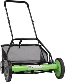 Handgrasmaaier - Handmaaier Reelmaaier - Gazon Onderhouden - 9-voudig Verstelbare Hoogte - 50.8 cm Snijbreedte - Groen Zwart — thumbnail 1