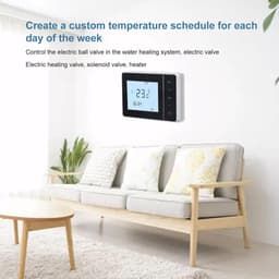 Intelligente Thermostaat - Digitale Regelaar - Comfort Verhoging - Wekelijkse Programmering - AC100-230V - Zwart — thumbnail 3