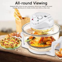 Halogeen Airfryer - Heteluchtoven Airfryer - Gezond Koken - Olievrij Bakken - 12L - Wit — thumbnail 3