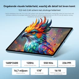Blackview MEGA 5 Tablet - 12.2 inch - 48GB RAM - 256GB ROM - 10000mAh - Android 16 - Grijs — thumbnail 5