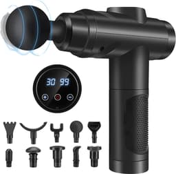 LNMsolutions® Massage Gun - Massage Apparaat - Massage Pistool - Zwart - 28cm x 24cm x 7cm — thumbnail 1