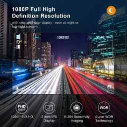 Dashcam Auto - Autocamera Rijcamera - Veilig Rijden - 1080P Full HD - 3 Inch Scherm - Zwart — thumbnail 5