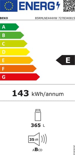Koelkast BEKO B5RMLNE444HW (185 x 60 cm) — thumbnail 2