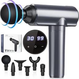 Massagengun - Massage Pistool - Massage Gun - Grijs - 19cm x 18cm x 6cm — thumbnail 1