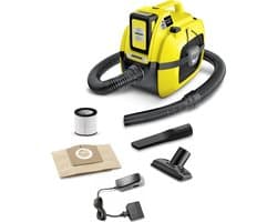 Kärcher WD 1 Compact Battery Set Nat-en Droogzuiger - 18 V - Accu 18 V / 2,5 Ah en lader inbegrepen - 7 liter - Patroonfilter