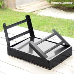 Opvouwbare BBQ -Draagbare opvouwbare grill met rooster -Portable Vouw Barbecue - Festival BBQ - Camping - Tafel - Zomer - Rechthoekig  - Zwart — thumbnail 4