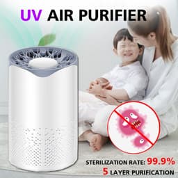 Igoods  Mini Luchtreiniger - Air Purifier - Auto Home Office Desktop USB Powered Ultraviolet Luchtreiniger Sterilisatie - Wit — thumbnail 5