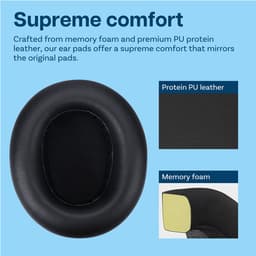 Vervangende Oorkussens voor SteelSeries Arctis Nova Pro Wireless Hoofdtelefoons van MMOBIEL – Memory Foam en Protein PU Koptelefoon Oorkussens - Noise Isolation Earpads – Zwart — thumbnail 4