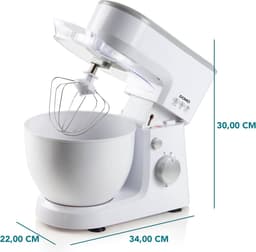 Domo DO9241KR - Keukenmachine - 600W - 4L - Incl blender - Wit — thumbnail 4