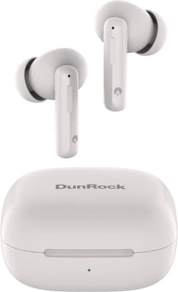 DunRock® Bubble - Sand gray wit - draadloze oordopjes met ANC noise cancelling - Bluetooth oortjes - Met DunRock App voor je smartphone — thumbnail 1