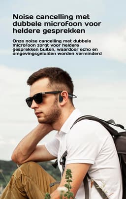 WPPL – Bone Conduction Headphone – Open Ear Koptelefoon – Sport koptelefoon – Sport oordopjes – Sport oortjes - Draadloos – Bluetooth - Waterbestendig – Lichtgewicht, Sportief & Veilig – Met Microfoon – Zwart — thumbnail 4