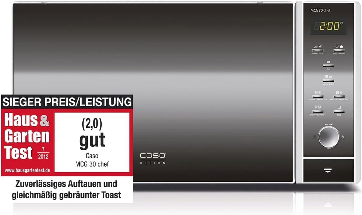 Chef-magnetron met convectie en grill - 900 W, 30 liter roestvrij staal — afbeelding 1