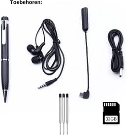 Afluister Pen - Afluisterapparaat - Inclusief 32GB SD Kaart - Afluisterapparatuur - Voice Recorder - Mini Audio Afluisterapparaat - Dictafoon - Spy Recorder - Opname Recorder - Opname Apparaat - Memo Recorder — thumbnail 4