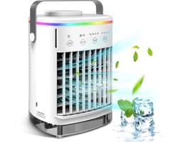 Portable Mini Airco - Air Cooler Met Verlichting - Energiezuinig - Airco Zonder Afvoerslang - Luchtkoeler - Nachtmodus - Draagbare Luchtkoeler