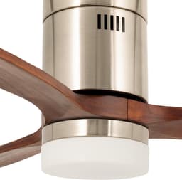 CREATE - Plafondventilator 40W silent Ø132 cm - Met Verlichting drie temperaturen - Met Afstandsbediening - 6 Snelheden - Timer - Zomer/Winter functie - Níkkel - WIND CALM — thumbnail 3