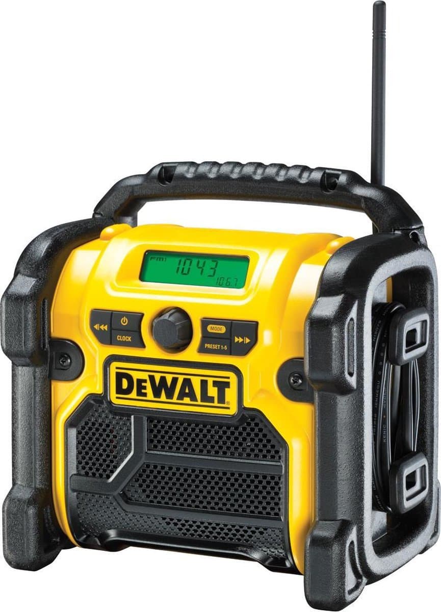DeWalt DCR019 10.8-18V Li-Ion Accu bouwradio - werkt op netstroom & accu — afbeelding 1
