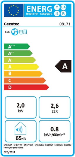 Cecotec 08171 mobiele airconditioner 65 dB 792 W Wit — thumbnail 5