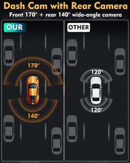 Dual Dashcam - Dashcam Voor en Achter - Auto Camera Dashcam - Dashcam Auto - Dual Dashcam voor Auto — thumbnail 4