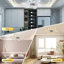 Plafondventilator met Verlichting - Met Afstandbediening - Stil in Gebruik - Stille Plafondventilator - Verlichting Woonkamer — thumbnail 5