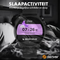Denver Smartwatch - Android iOS - Volledige Belfunctie - Sporthorloge - Hartslagmeter - Saturatiemeter - Slaapmonitor - SWC338B — thumbnail 5