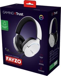 Trust GXT 490W Fayzo - Gaming Headset - USB - 7.1 Surround Sound - Over-ear - Wit — thumbnail 5