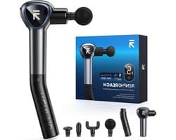 Mini Massagepistool met Verlenggreep - Massage Gun met Led-scherm - Spiermassage - Hometraining - Spierontspanning - Beste Cadeau - Zwart