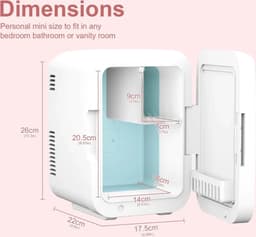 Bolmans - Skincare Fridge - Mini Fridge Multifunctioneel - Make Up Koelkast - 4 Liter - Met Spiegeldeur - Small Fridge — thumbnail 2