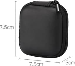 Oortjes Opberg Hoesje | Case | Etui | Organizer | Voor Het Opbergen Van Oordopjes En Laadkabels | Opbergen Van Sleutels | USB | ZWART — thumbnail 2