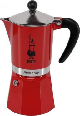 Bialetti Rainbow Rood Percolator – 300 ml – 6 kops – Italiaanse Espresso Maker — thumbnail 5