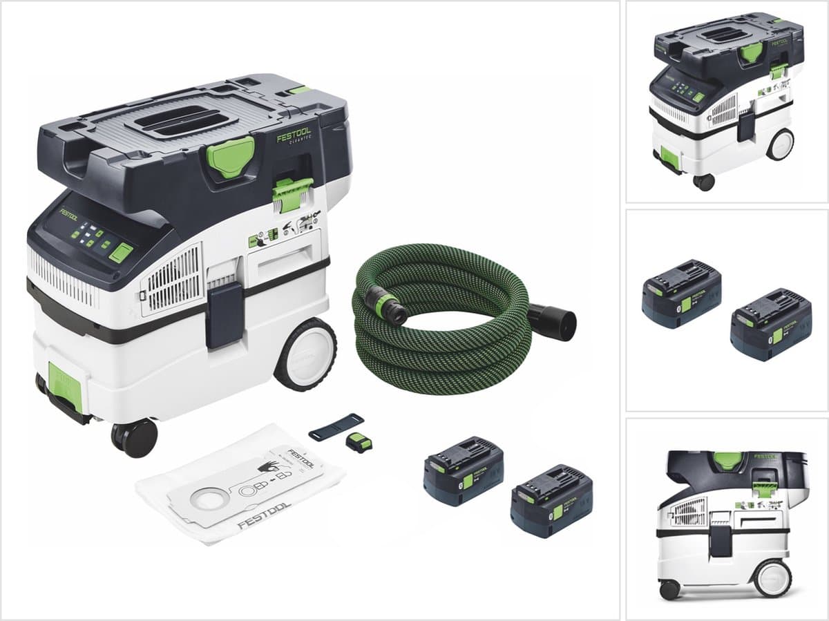 Festool CTLC MIDI I-Basic snoerloze mobiele stofafzuiger 36 V ( 2x 18 V ) stofklasse L + 2x accu 5,0 Ah - zonder oplader — afbeelding 1