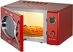 Melissa Vrijstaande Solo-Magnetron met Grill - 23 liter - 800W - Retro - 16330129 - Rood — thumbnail 5