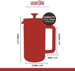 La Cafetière Pisa koffiezetapparaat van glas met roestvrij, geborsteld stalen frame — thumbnail 2