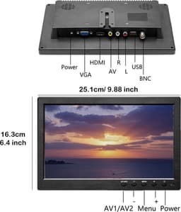 West Portable monitor - Monitor - Beeldscherm - Vakantie - Reis - 10.1 Inch - 1024x600 - Draagbare monitor — thumbnail 2