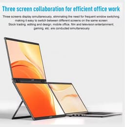 Lipa HDR-72 Dual Portable monitor Full HD - Foldable opvouwbaar scherm - Beeldscherm - Computerscherm - Ultrawide monitor - Ook Windows & MacOS - 2x 15.6 inch - Tri-screen- Triple monitor - 60 Hz - HDR en IPS - Verticaal Ultrawide — thumbnail 5