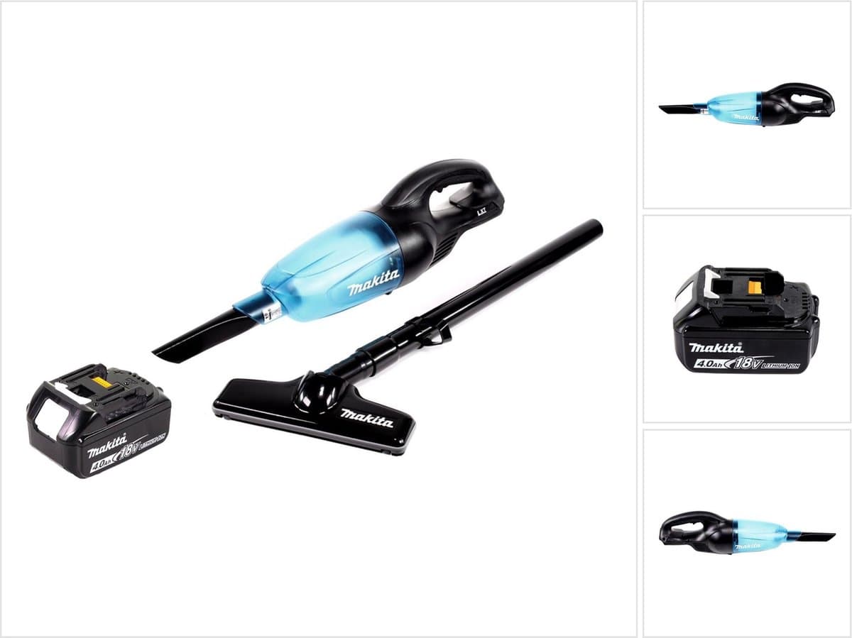 Makita DCL 180 M1 B accu stofzuiger 18 V zwart + 1x accu 4.0 Ah - zonder lader — afbeelding 1