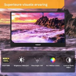 Computerscherm - Portable monitoren - 15.6 Inch - Draagbare monitor voor laptop - Full HD - Draagbaar Scherm — thumbnail 3