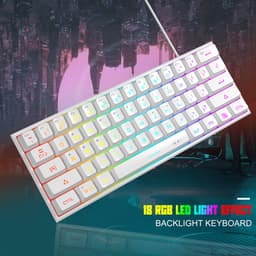 MageGee TS91 - Gaming Toetsenbord - Gaming - RGB Keyboard - 60% Keyboard - TKL - Ergonomisch - Wit — thumbnail 3
