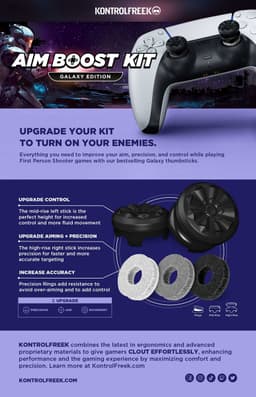 KontrolFreek Galaxy AimBoost Thumbsticks + Precision Rings - Zwart (PS5/PS4) — thumbnail 4