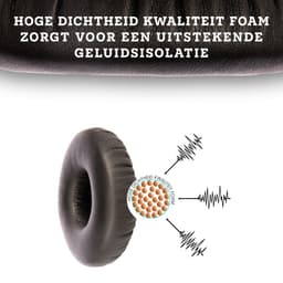 Somstyle Oorkussens Geschikt Voor JBL Synchros E40BT / E40 / S40 / T450 Koptelefoon - 2 Stuks - Zacht Foam - Eiwitleer - Zwart — thumbnail 5
