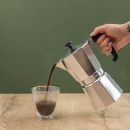 La Cafetière Venice Aluminium espressomaker met koelblijvende handgreep en knop — thumbnail 2
